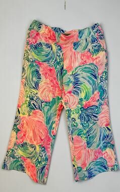 NWT Lilly Pulitzer Bal Harbour Palazzo Pants in A Mermaid’s Tail. Size Large.